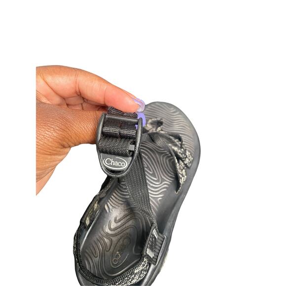 Chaco Black Gray Z-Volv X2 Strappy Slingback Dual Strap Comfort Sandals Size 6 - Picture 2 of 6